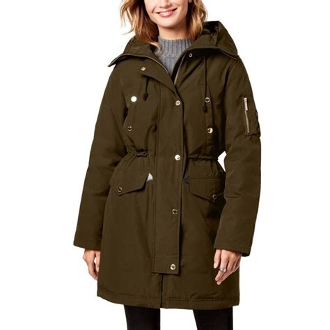 michael kors olive green down women coat|Women's Green Jackets and Coats .